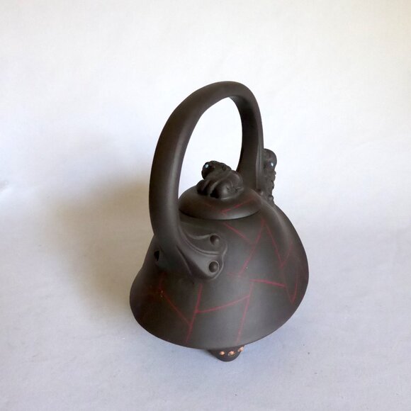 VINTAGE NEW TRADITIONAL CHINESE YIXING ZISHA  DRAGON TURTLE PURPLE CLAY TEAPOT - Picture 7 of 16